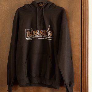 Bosse's News Green Bay Black Hooded Sweatshirt v1